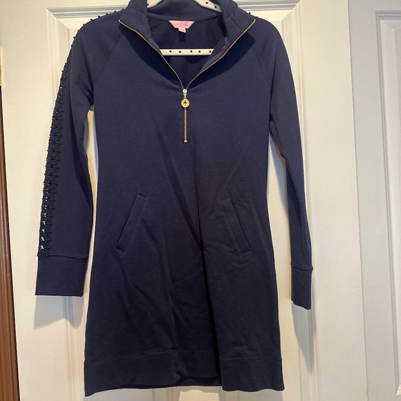 Lily Pulitzer navy blue beach cover up - xxs - Picture 1 of 6
